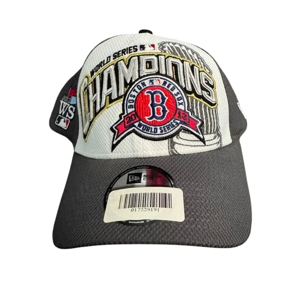 New Era 39THIRTY Boston Red Sox 2013 World Series Champions Hat Grey OSFM